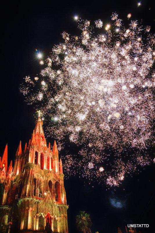 Fireworks over San Miguel de Allende