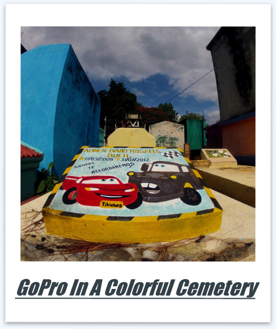 GoPro in a Colorful Cemetery