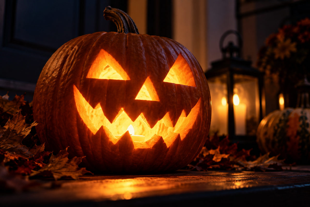 glowing pumpkin