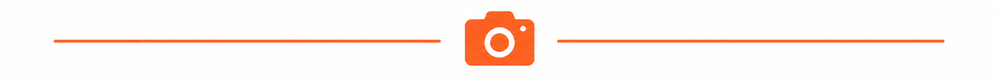 Orange camera with lines