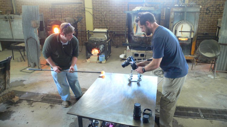 Using the Canon 60D to shoot video for a glass blowing video in Americus, Georgia