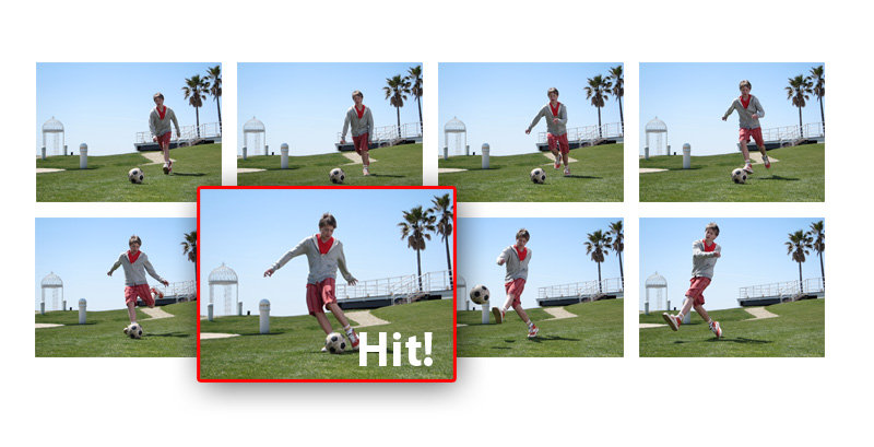 Sports Photography Tips - Shoot in Burst Mode to make sure you don't miss key actions.